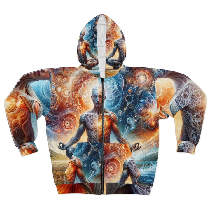 Cosmic Meditation Harmony - Unisex Zip Hoodie - All Over Prints - g(0D·IO) - XS - -