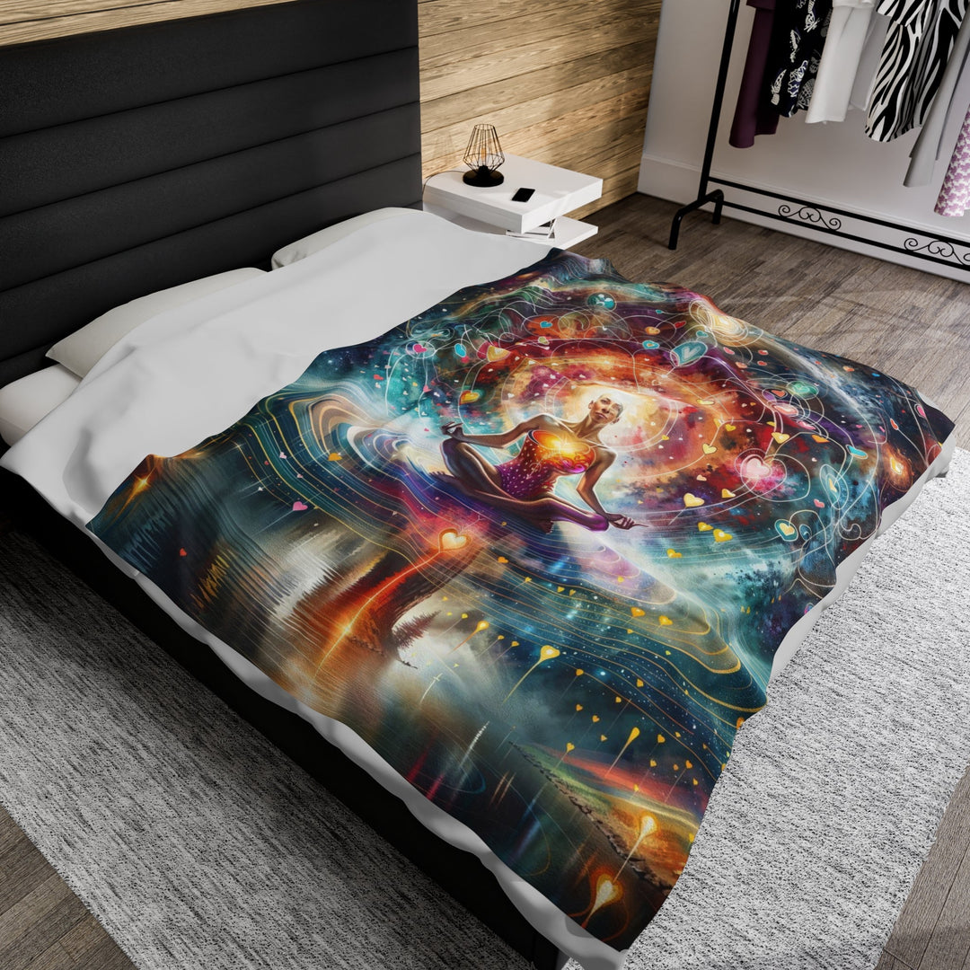 Cosmic Meditation Harmony - Velveteen Plush Blanket - All Over Prints - g(0D·IO) - 30" × 40" - -