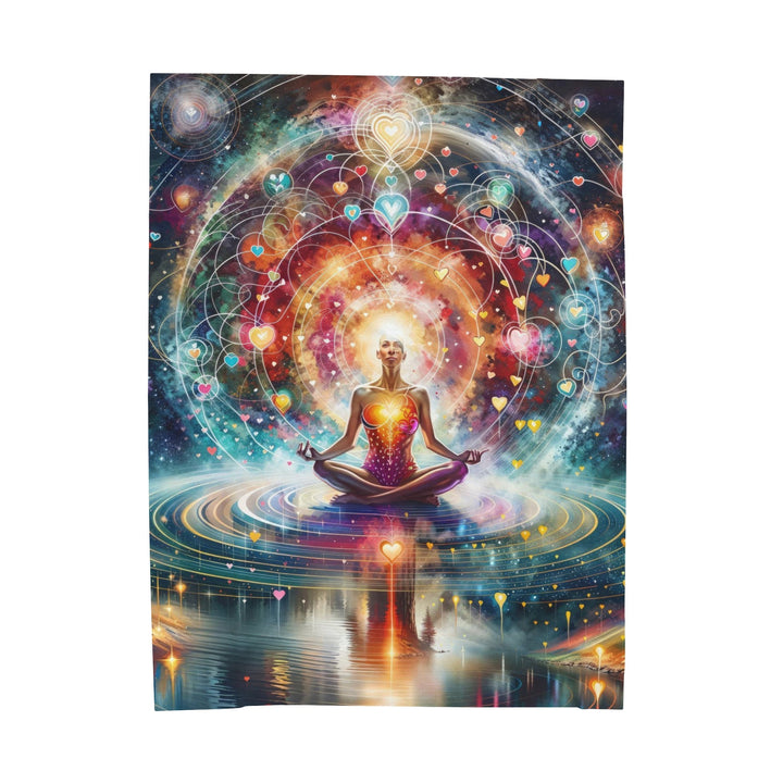 Cosmic Meditation Harmony - Velveteen Plush Blanket - All Over Prints - g(0D·IO) - 60" × 80" - -