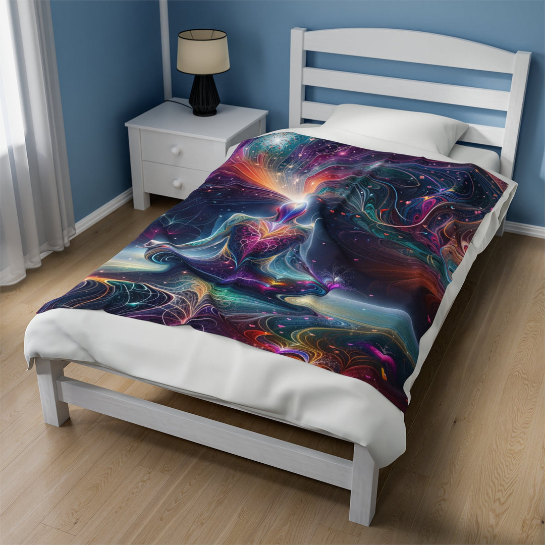 Cosmic Meditation Harmony - Velveteen Plush Blanket - All Over Prints - g(0D·IO) - 60" × 80" - -