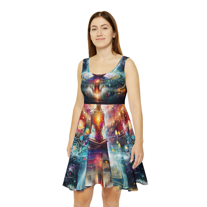 Cosmic Meditation Harmony - Women's Skater Dress - All Over Prints - g(0D·IO) - XS - -