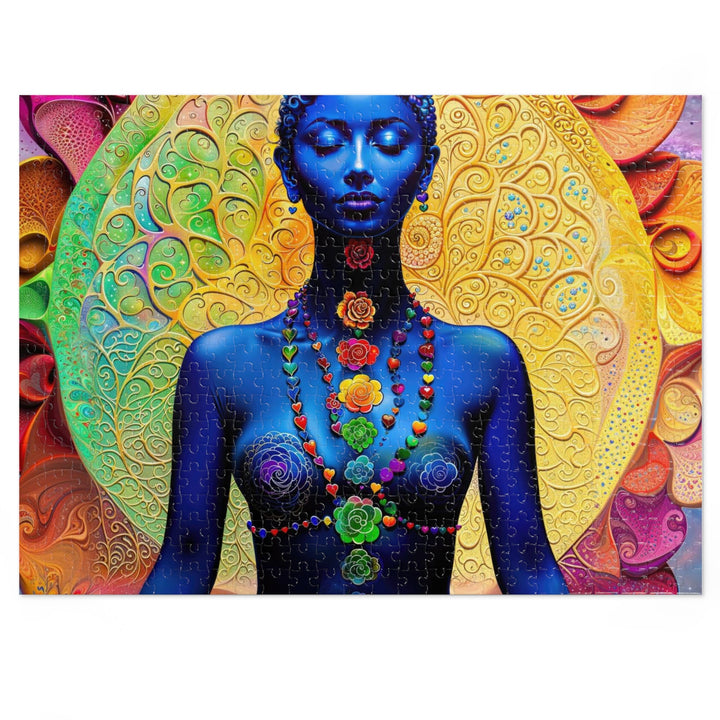 Cosmic Meditative Bloom - Jigsaw Puzzle (100, 252, 500, 1000 pieces) - Puzzle - g(0D·IO) - 20.5" × 15" (500 pcs) - -