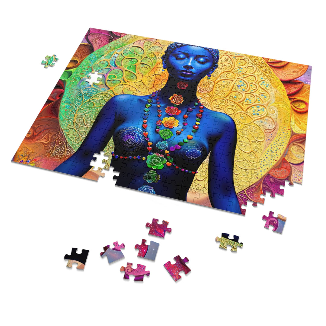 Cosmic Meditative Bloom - Jigsaw Puzzle (100, 252, 500, 1000 pieces) - Puzzle - g(0D·IO) - 20.5" × 15" (500 pcs) - -