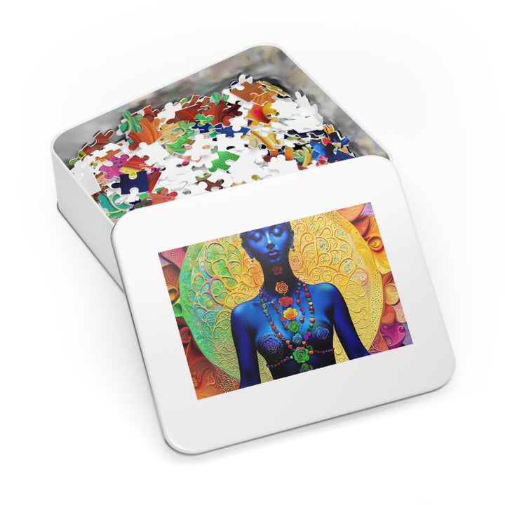 Cosmic Meditative Bloom - Jigsaw Puzzle (100, 252, 500, 1000 pieces) - Puzzle - g(0D·IO) - 20.5" × 15" (500 pcs) - -