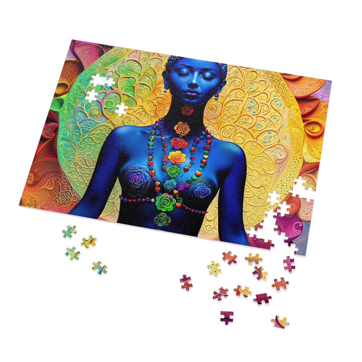 Cosmic Meditative Bloom - Jigsaw Puzzle (100, 252, 500, 1000 pieces) - Puzzle - g(0D·IO) - 20.5" × 15" (500 pcs) - -