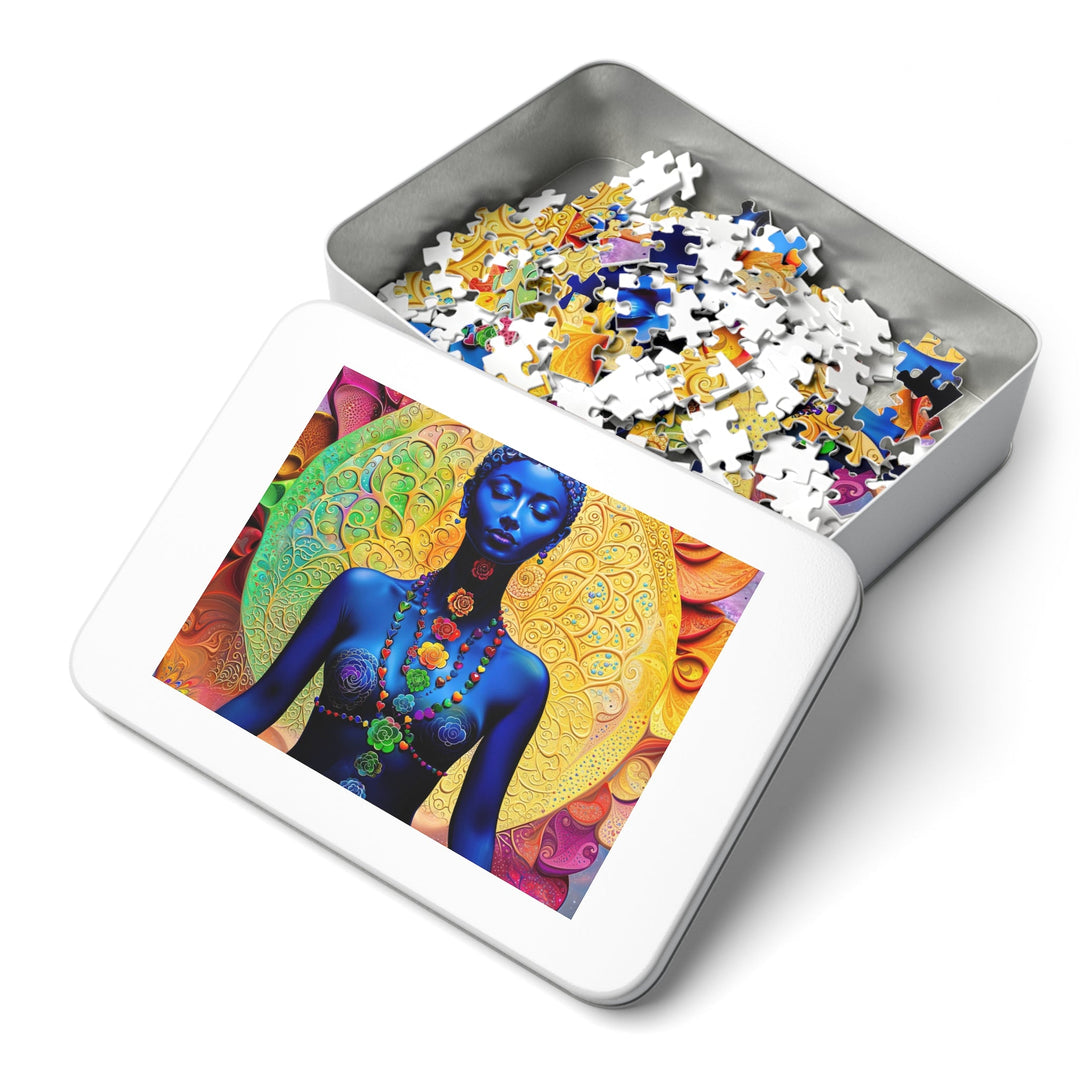 Cosmic Meditative Bloom - Jigsaw Puzzle (100, 252, 500, 1000 pieces) - Puzzle - g(0D·IO) - 20.5" × 15" (500 pcs) - -