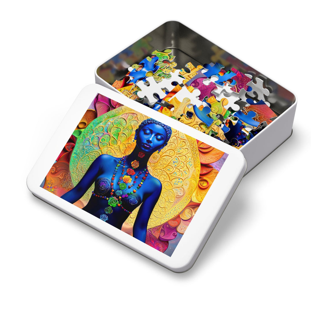 Cosmic Meditative Bloom - Jigsaw Puzzle (100, 252, 500, 1000 pieces) - Puzzle - g(0D·IO) - 20.5" × 15" (500 pcs) - -