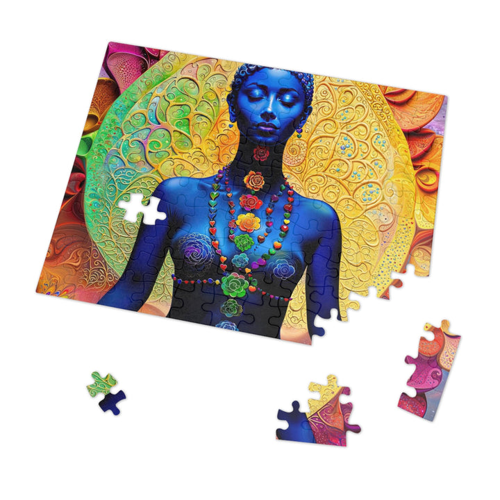Cosmic Meditative Bloom - Jigsaw Puzzle (100, 252, 500, 1000 pieces) - Puzzle - g(0D·IO) - 20.5" × 15" (500 pcs) - -