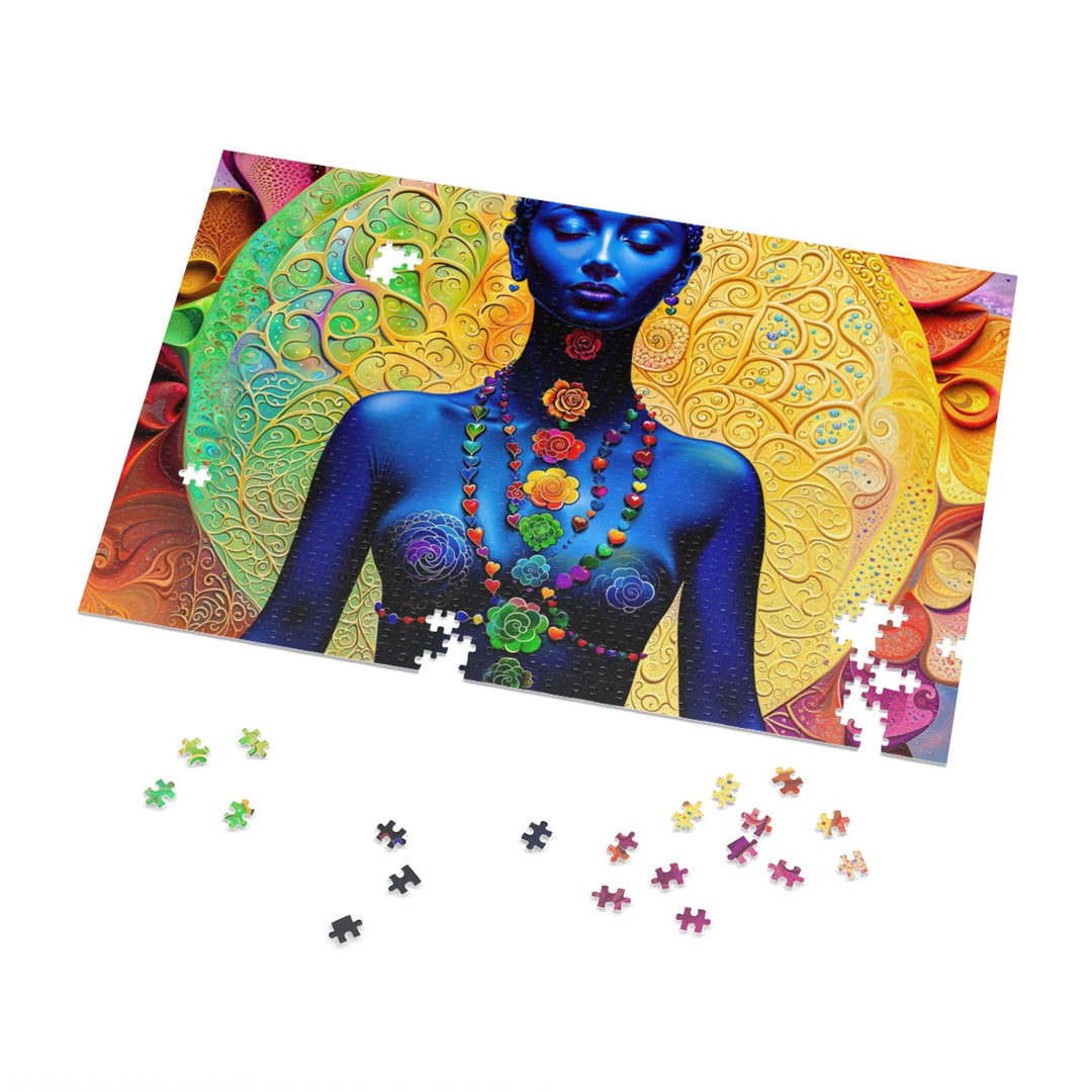 Cosmic Meditative Bloom - Jigsaw Puzzle (100, 252, 500, 1000 pieces) - Puzzle - g(0D·IO) - 20.5" × 15" (500 pcs) - -