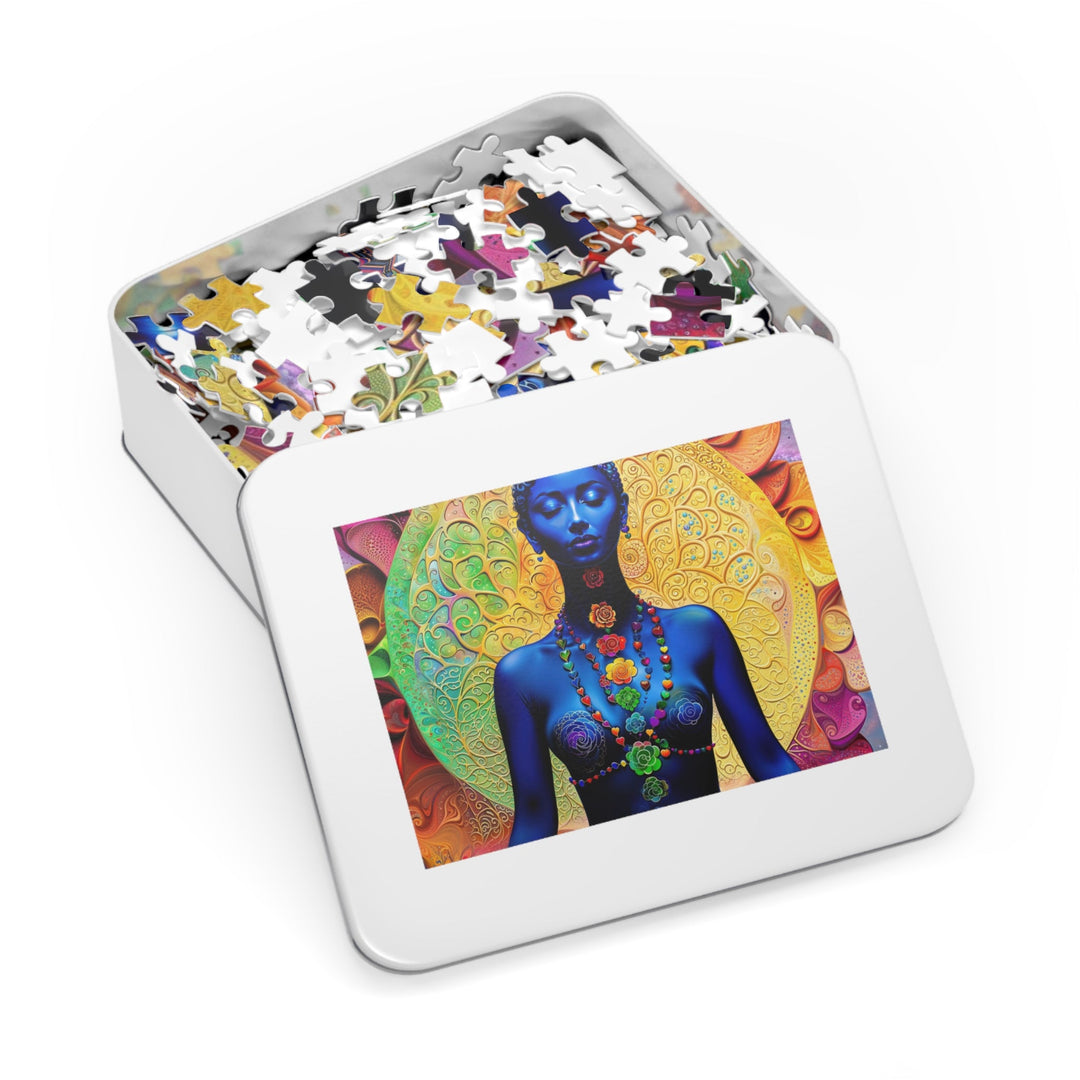 Cosmic Meditative Bloom - Jigsaw Puzzle (100, 252, 500, 1000 pieces) - Puzzle - g(0D·IO) - 20.5" × 15" (500 pcs) - -