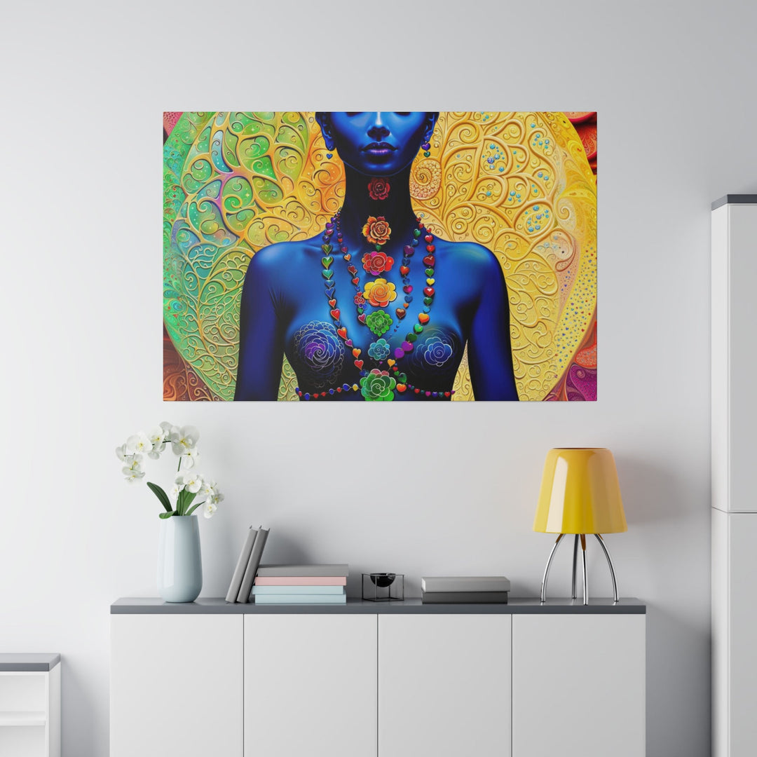 Cosmic Meditative Bloom - Matte Canvas - Canvas - g(0D·IO) - 32" x 32" (Square) - 0.75'' -