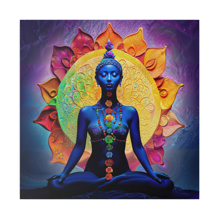 Cosmic Meditative Bloom - Matte Canvas - Canvas - g(0D·IO) - 32" x 32" (Square) - 0.75'' -