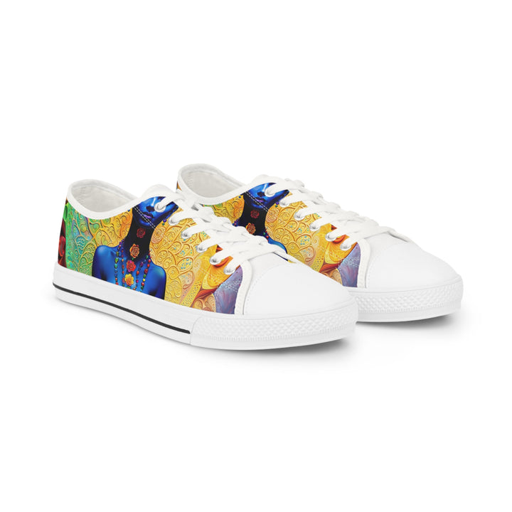 Cosmic Meditative Bloom - Men's Lowtop Sneakers - Shoes - g(0D·IO) - US 5 - White sole -