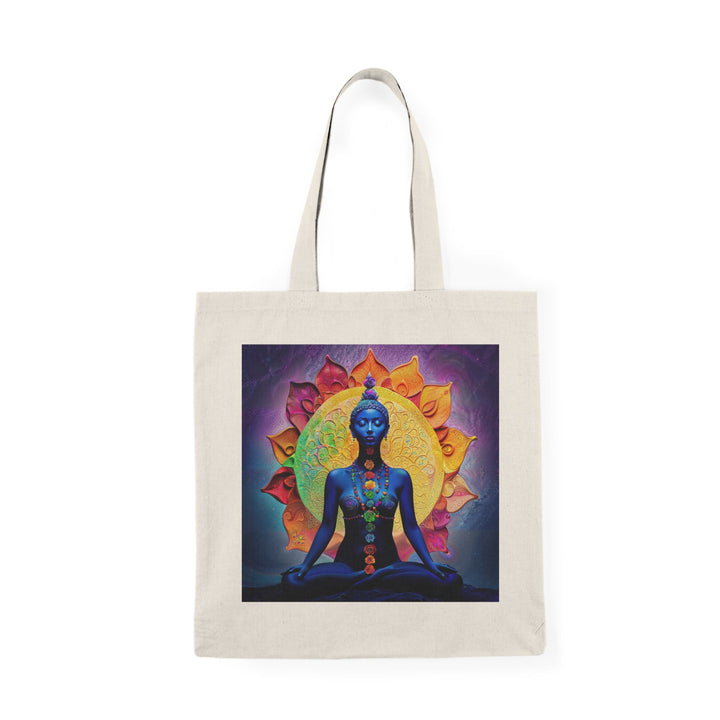 Cosmic Meditative Bloom - Natural Tote Bag - Bags - g(0D·IO) - 15" x 16" - Natural -