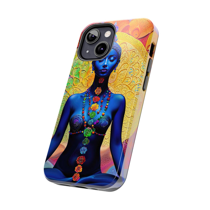 Cosmic Meditative Bloom - Tough Phone Case - Phone Case - g(0D·IO) - iPhone 13 Mini - -