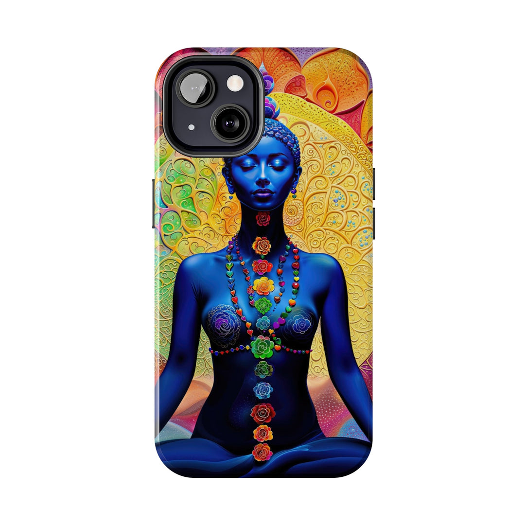 Cosmic Meditative Bloom - Tough Phone Case - Phone Case - g(0D·IO) - iPhone 13 Mini - -