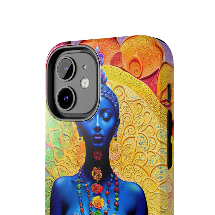 Cosmic Meditative Bloom - Tough Phone Case - Phone Case - g(0D·IO) - iPhone 13 Mini - -