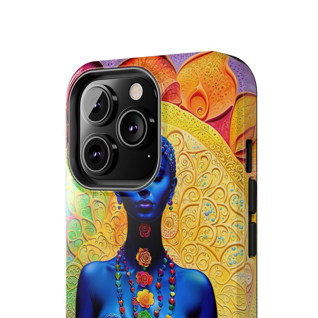 Cosmic Meditative Bloom - Tough Phone Case - Phone Case - g(0D·IO) - iPhone 13 Mini - -