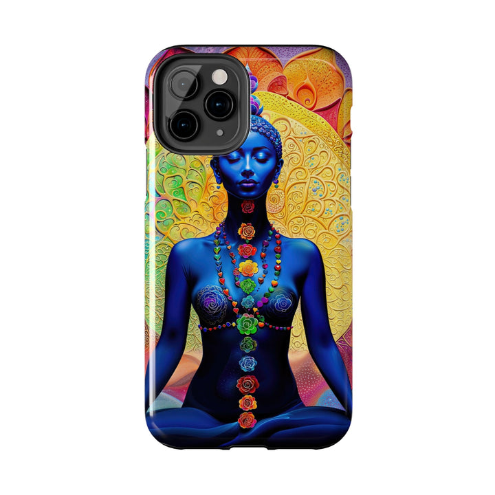 Cosmic Meditative Bloom - Tough Phone Case - Phone Case - g(0D·IO) - iPhone 13 Mini - -