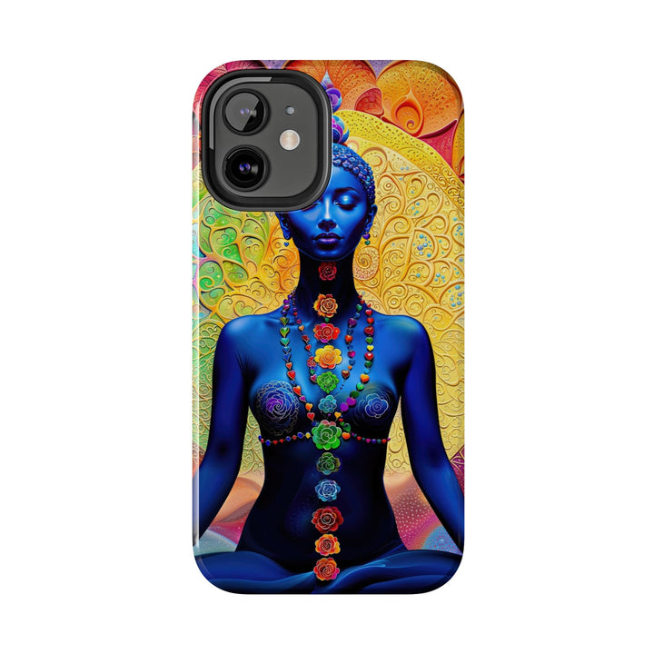 Cosmic Meditative Bloom - Tough Phone Case - Phone Case - g(0D·IO) - iPhone 13 Mini - -