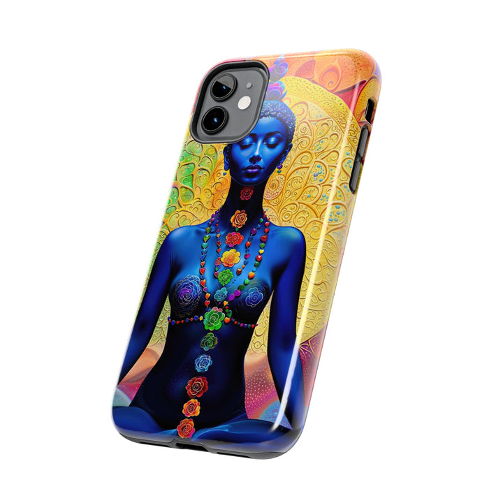 Cosmic Meditative Bloom - Tough Phone Case - Phone Case - g(0D·IO) - iPhone 13 Mini - -