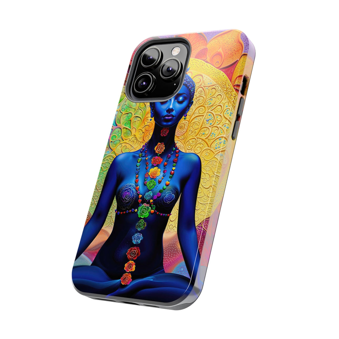 Cosmic Meditative Bloom - Tough Phone Case - Phone Case - g(0D·IO) - iPhone 13 Mini - -