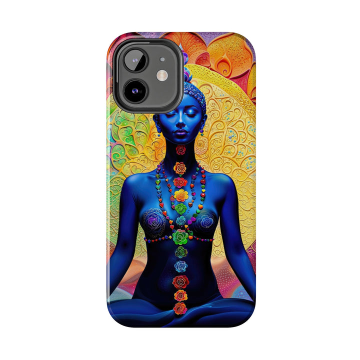 Cosmic Meditative Bloom - Tough Phone Case - Phone Case - g(0D·IO) - iPhone 13 Mini - -