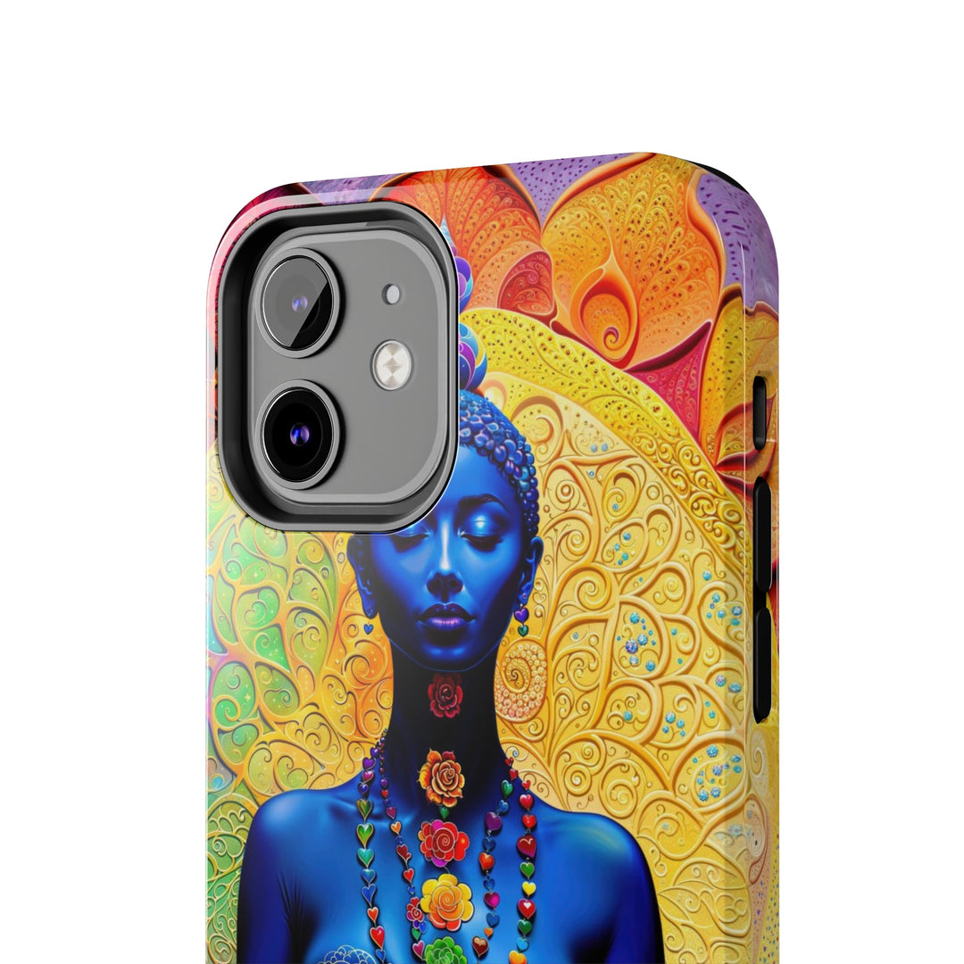 Cosmic Meditative Bloom - Tough Phone Case - Phone Case - g(0D·IO) - iPhone 13 Mini - -