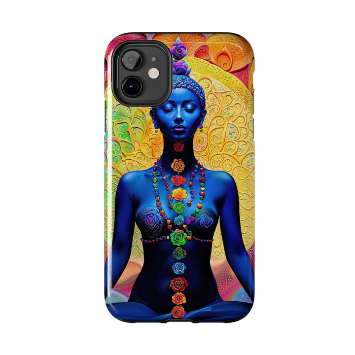 Cosmic Meditative Bloom - Tough Phone Case - Phone Case - g(0D·IO) - iPhone 13 Mini - -