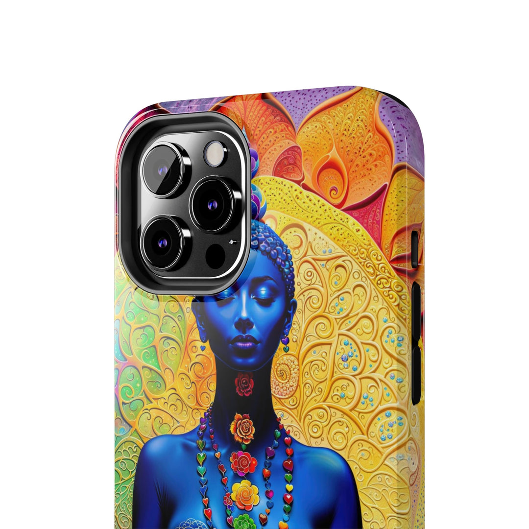 Cosmic Meditative Bloom - Tough Phone Case - Phone Case - g(0D·IO) - iPhone 13 Mini - -