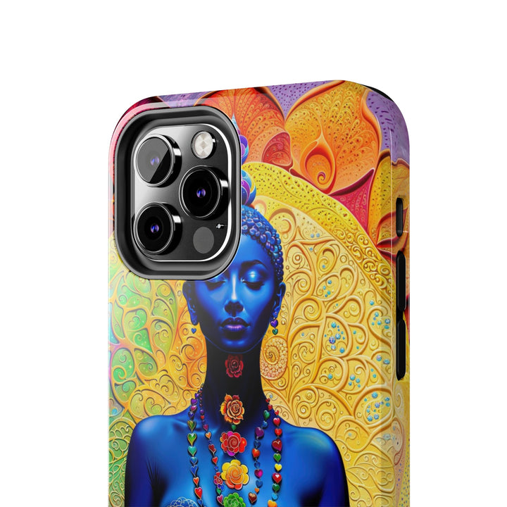 Cosmic Meditative Bloom - Tough Phone Case - Phone Case - g(0D·IO) - iPhone 13 Mini - -