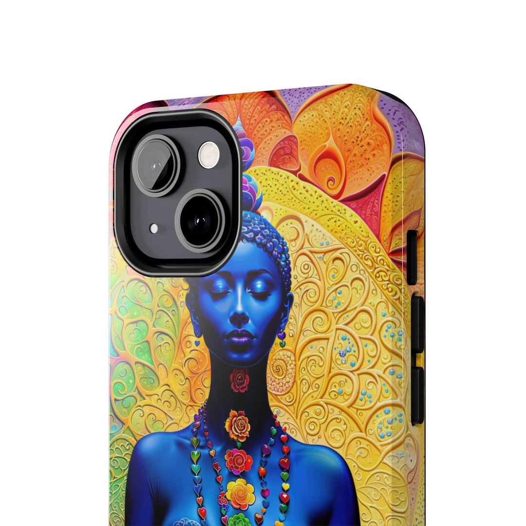 Cosmic Meditative Bloom - Tough Phone Case - Phone Case - g(0D·IO) - iPhone 13 Mini - -