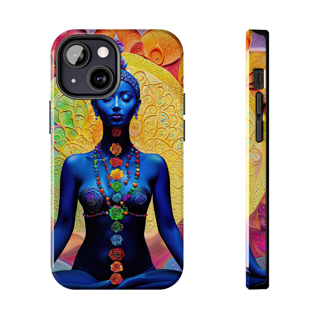 Cosmic Meditative Bloom - Tough Phone Case - Phone Case - g(0D·IO) - iPhone 13 Mini - -