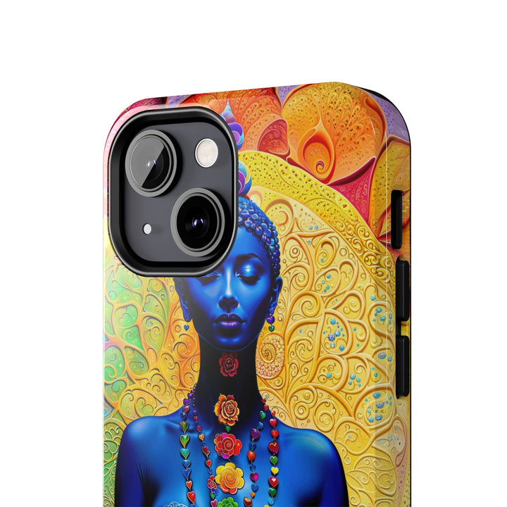 Cosmic Meditative Bloom - Tough Phone Case - Phone Case - g(0D·IO) - iPhone 13 Mini - -