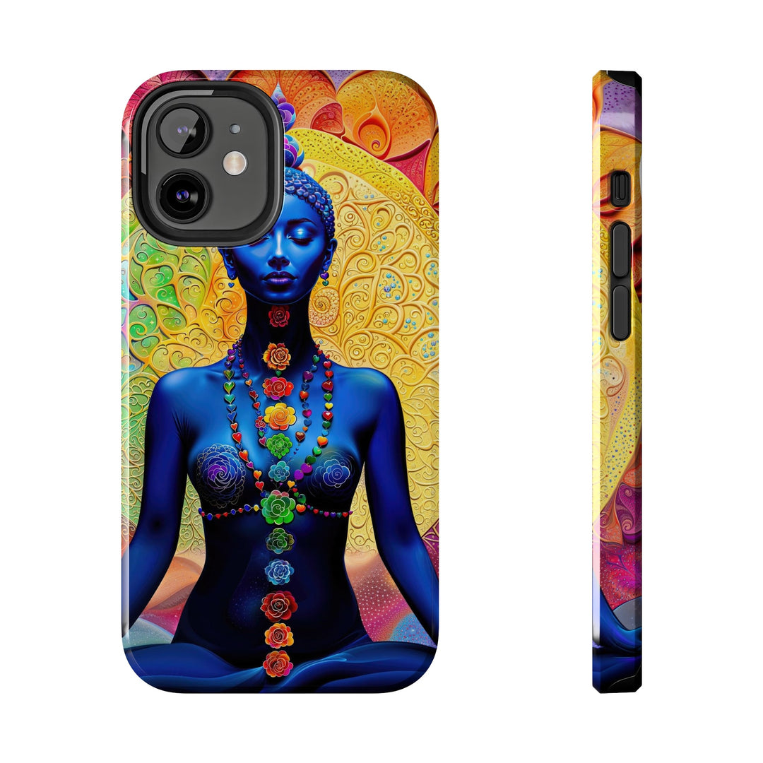 Cosmic Meditative Bloom - Tough Phone Case - Phone Case - g(0D·IO) - iPhone 12 Mini - -