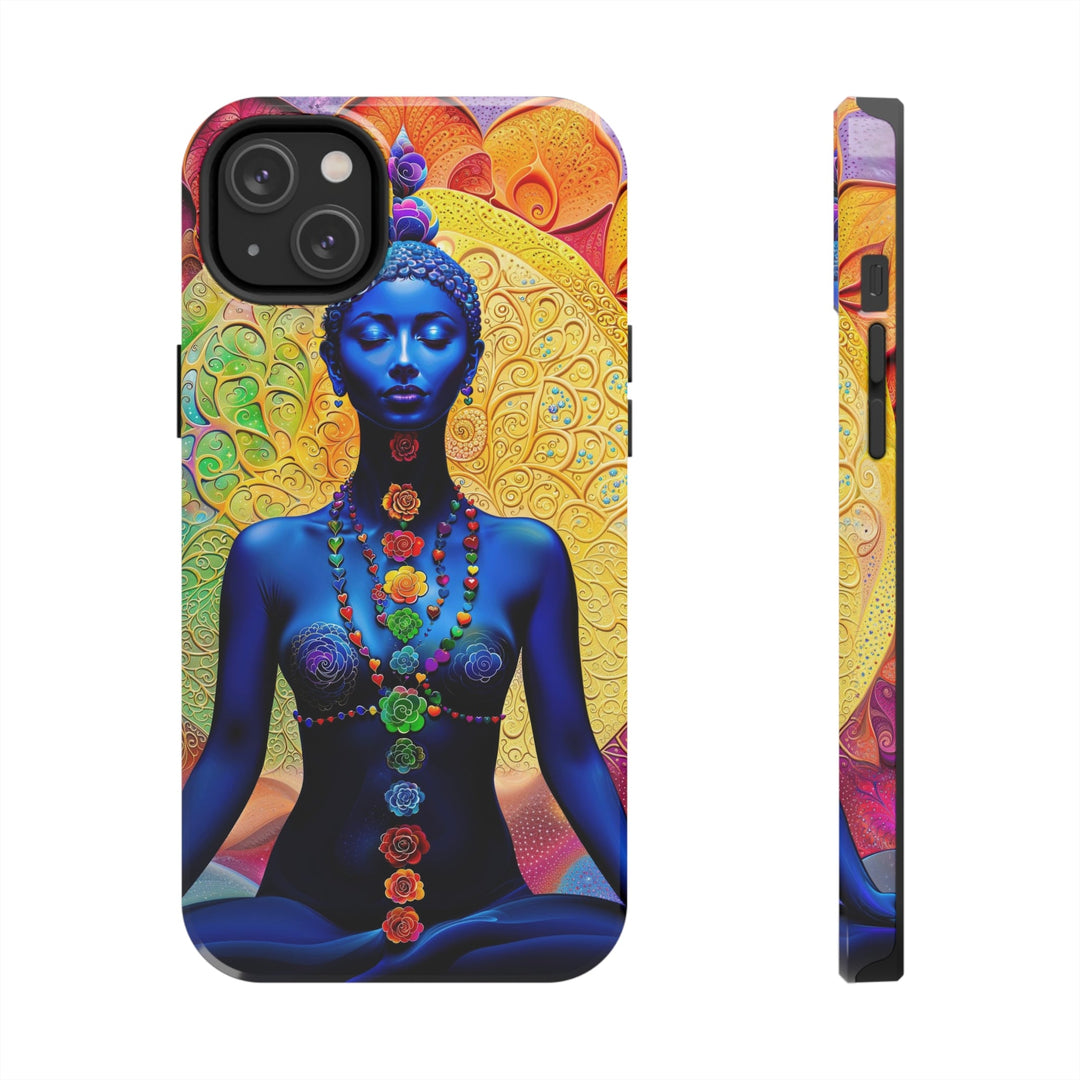 Cosmic Meditative Bloom - Tough Phone Case - Phone Case - g(0D·IO) - iPhone 14 Plus - -