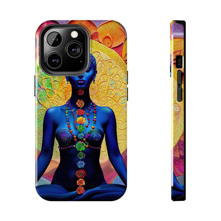 Cosmic Meditative Bloom - Tough Phone Case - Phone Case - g(0D·IO) - iPhone 13 Pro - -