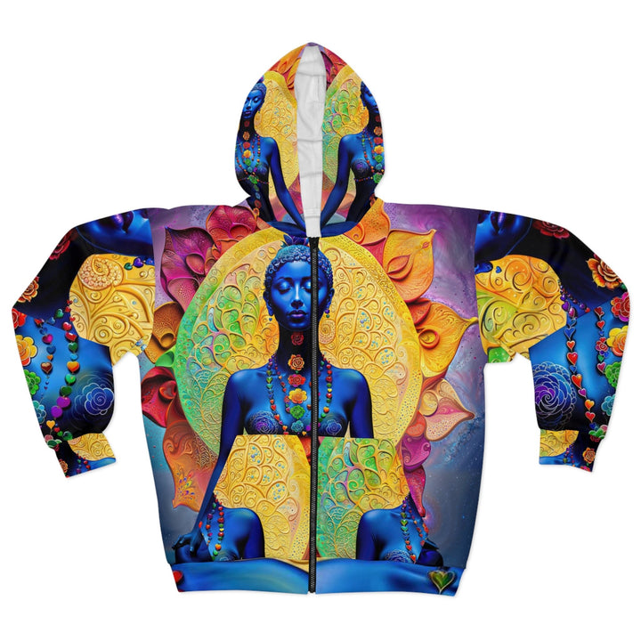 Cosmic Meditative Bloom - Unisex Zip Hoodie - All Over Prints - g(0D·IO) - XS - -