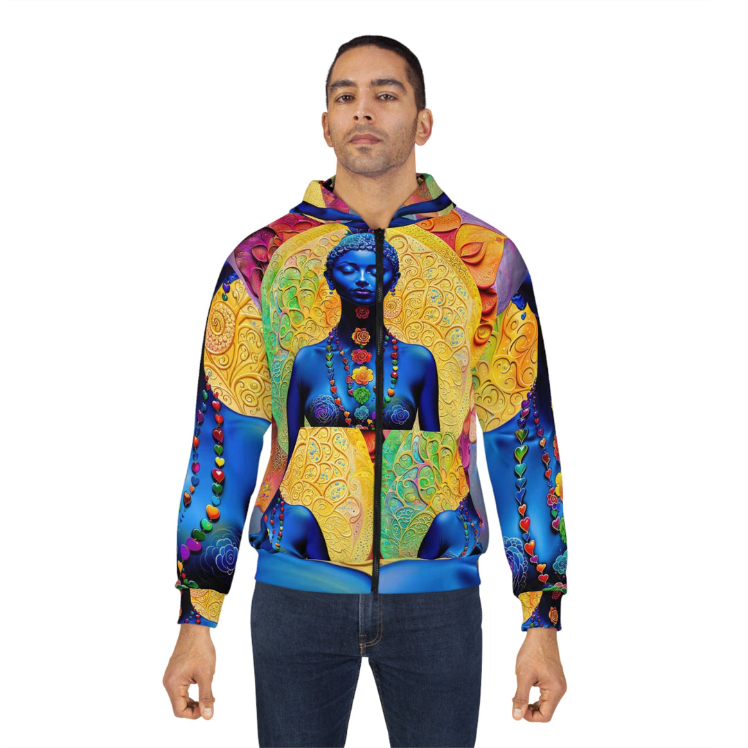 Cosmic Meditative Bloom - Unisex Zip Hoodie - All Over Prints - g(0D·IO) - XS - -