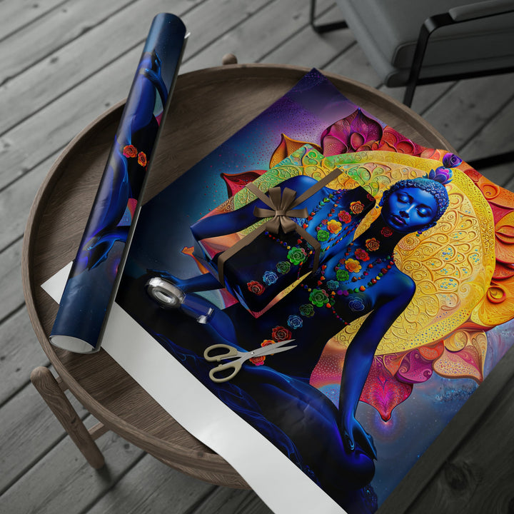 Cosmic Meditative Bloom - Wrapping Paper - Home Decor - g(0D·IO) - 30" x 180" - Matte -