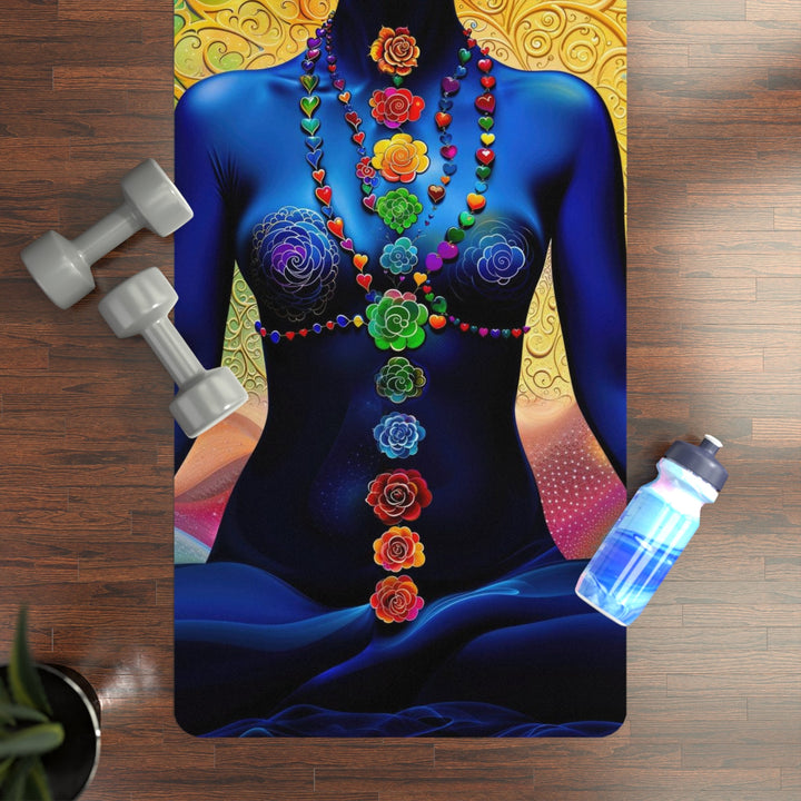 Cosmic Meditative Bloom - Yoga Mat - Home Decor - g(0D·IO) - 24” x 68” - -