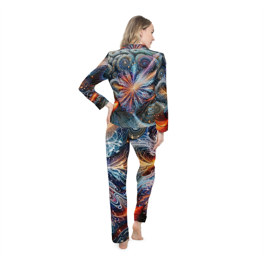 Cosmic Mind Energy - Women's Satin Pajamas - All Over Prints - g(0D·IO) - XS/S - Black -