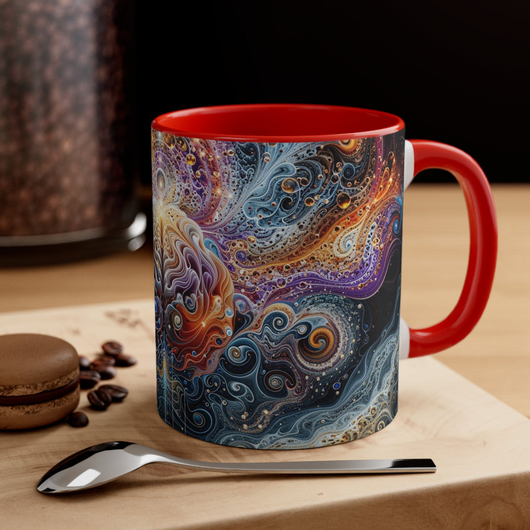 Cosmic Mind Symphony - Accent Coffee Mug - Mug - g(0D·IO) - Pink - 11oz -