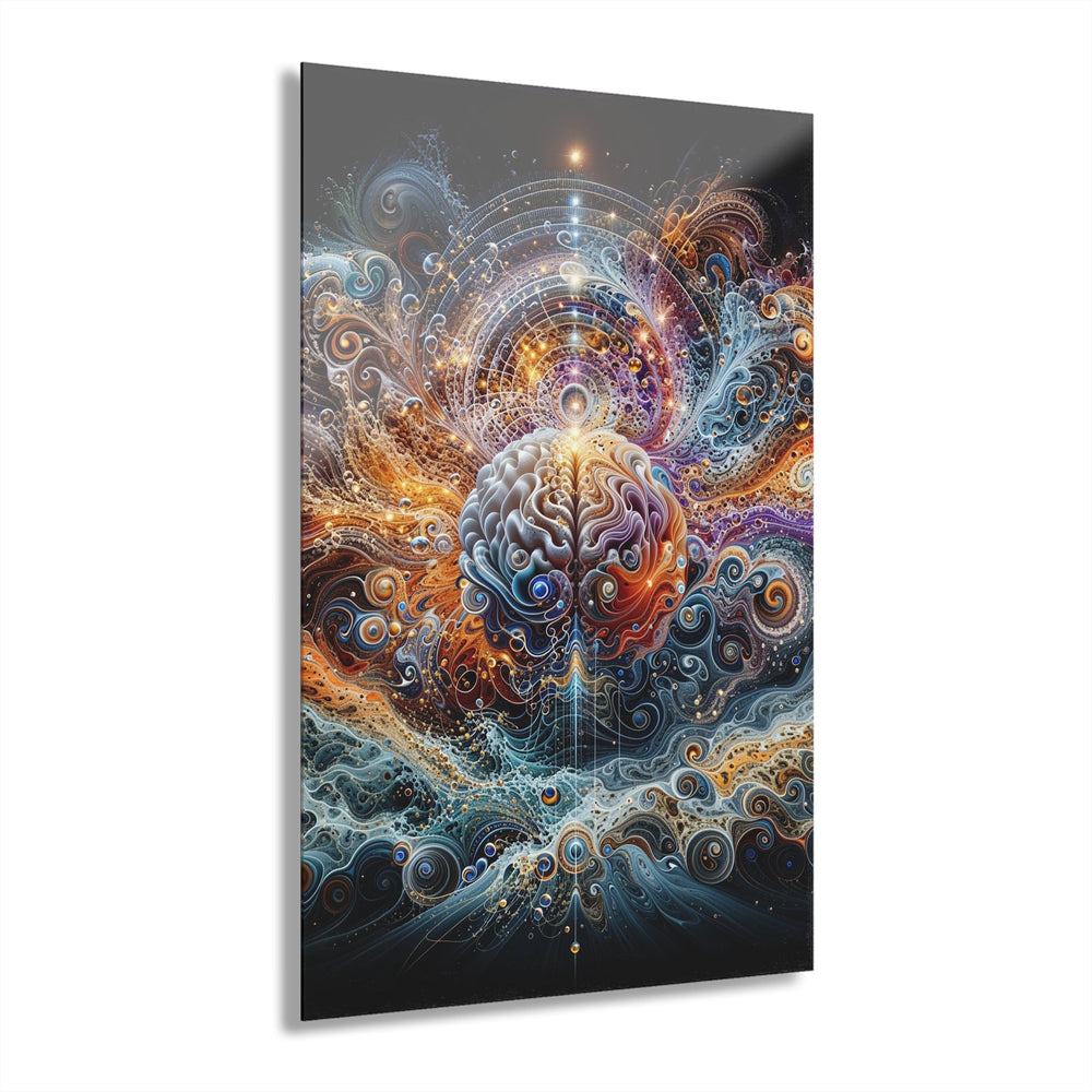 Cosmic Mind Symphony - Acrylic Prints (French Cleat Hanging) - Home Decor - g(0D·IO) - 24" x 36" (Vertical) - 0.25'' -