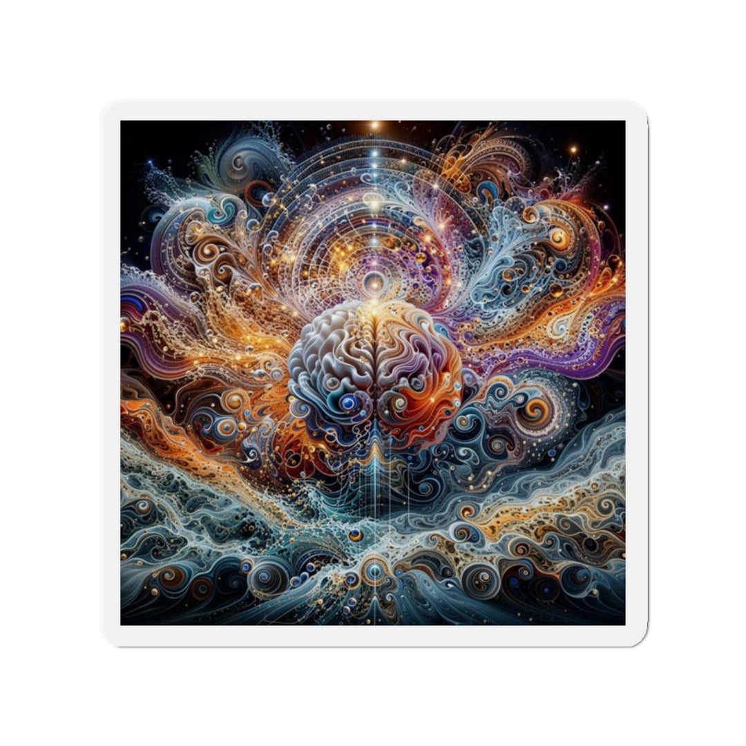 Cosmic Mind Symphony - Die-cut Magnet - Home Decor - g(0D·IO) - 2" x 2" - Die-Cut - 1 pc