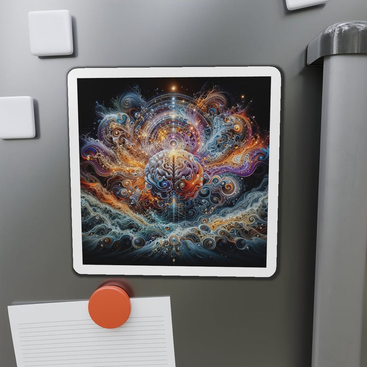 Cosmic Mind Symphony - Die-cut Magnet - Home Decor - g(0D·IO) - 6 × 6" - Die-Cut - 1 pc