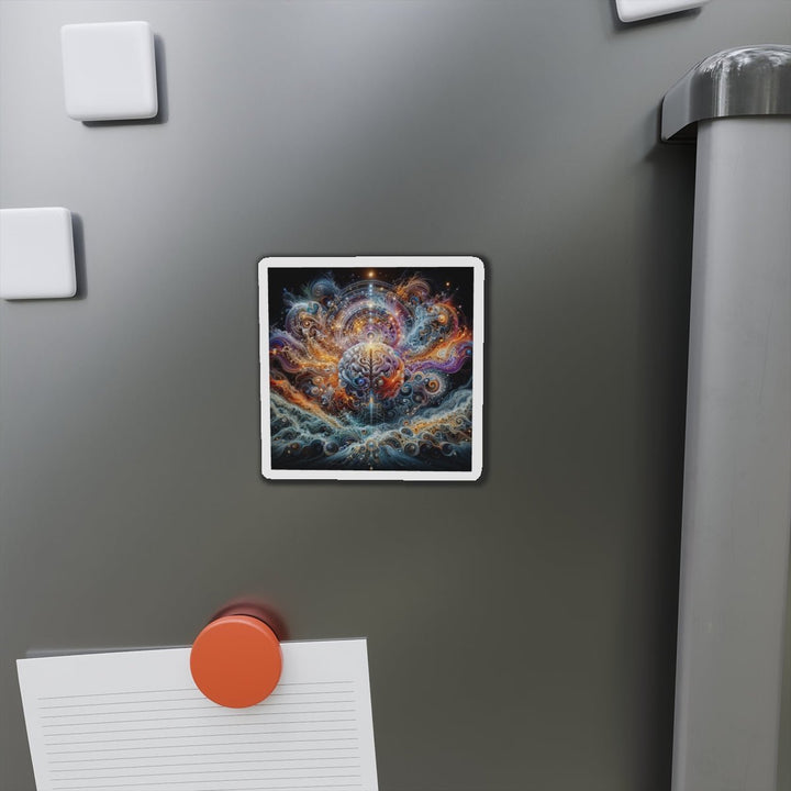 Cosmic Mind Symphony - Die-cut Magnet - Home Decor - g(0D·IO) - 6 × 6" - Die-Cut - 1 pc
