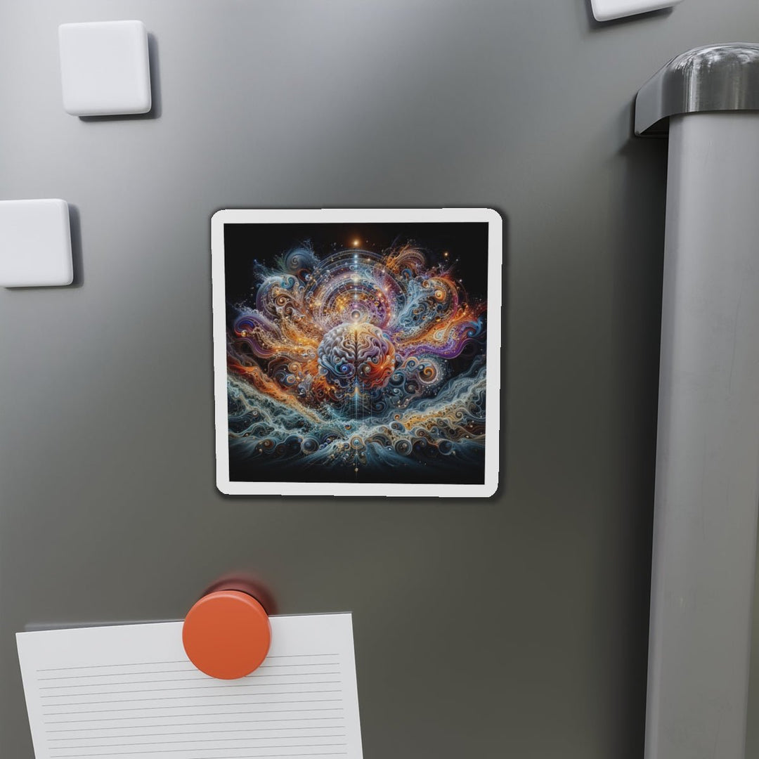 Cosmic Mind Symphony - Die-cut Magnet - Home Decor - g(0D·IO) - 6 × 6" - Die-Cut - 1 pc