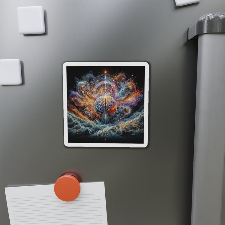 Cosmic Mind Symphony - Die-cut Magnet - Home Decor - g(0D·IO) - 6 × 6" - Die-Cut - 1 pc