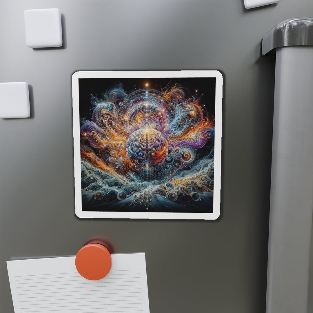 Cosmic Mind Symphony - Die-cut Magnet - Home Decor - g(0D·IO) - 6 × 6" - Die-Cut - 1 pc